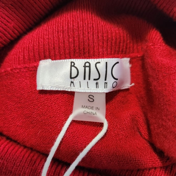 NEW Basic Milano Turtleneck Red Sweater Size S - Picture 5 of 8